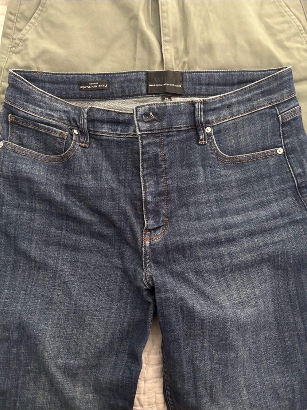 White House Black Market Dark Blue Skinny Ankle Jeans